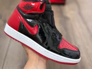 RETRO HIGH Patent Bred Jordan 1 Produs NOU — miniatura 9