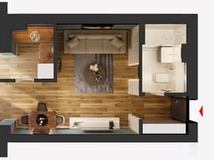 HILS Sunrise Garsoniera tip 1A — miniatura 1