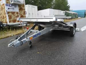 Remorcă basculabilă REPO 750kg – Nouă, Moto/ATV, Carte RAR + Nr. roșu — miniatura 3