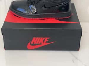 Air Jordan 1 Retro High Black/Black Noir Full Box Verificare Colet — miniatura 8