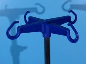 Suport perfuzii din inox cu 4 carlige  — miniatura 2