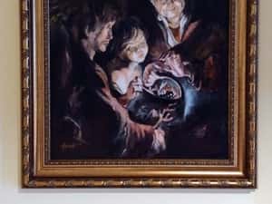 Pictură Ulei - 'Femeie Bătrână cu Coș de Cărbuni' - Reproducere Rubens