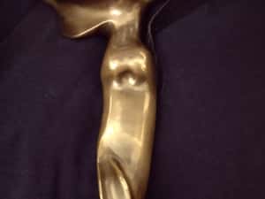 Statuetă Dan Băncilă - Victorie, bronz - H 23cm - Folosită — miniatura 2