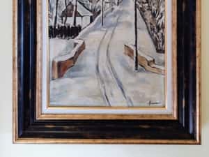 Tablou "Iarna" - Ulei pe Pânză - Dimensionare 70x47 cm