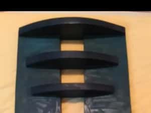 Candelă din lemn cu basorelief bronz - Artă unică - 53 cm — miniatura 2